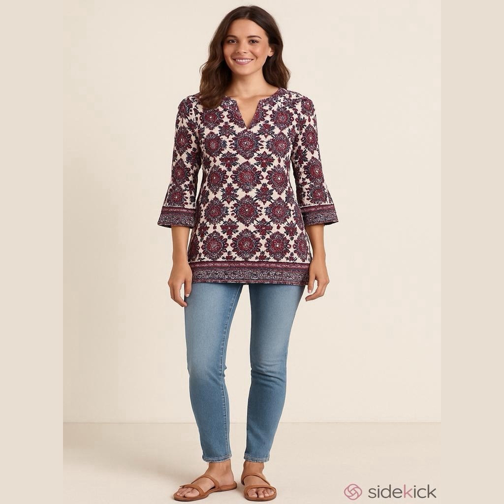 Coolibar St Lucia Tunic Top UPF 50+ Sun Protection Casual Top Polished Comfort